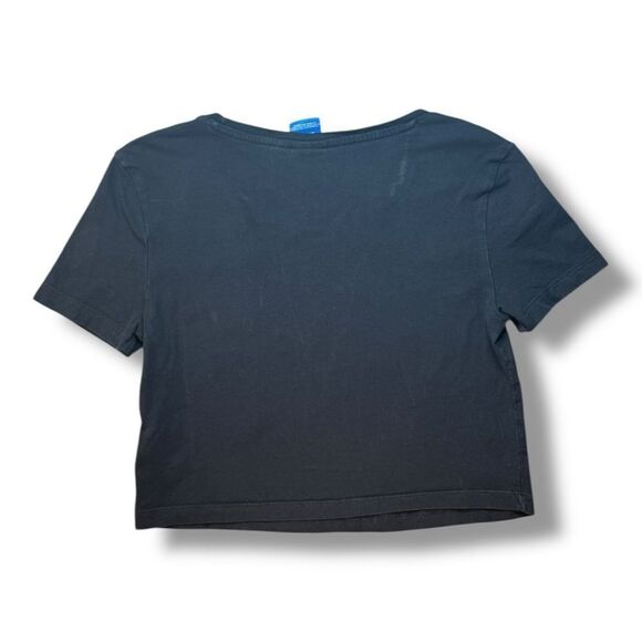 Adidas Black Short Sleeve Tee with Trefoil Logo Sz XS - Picture 6 of 11